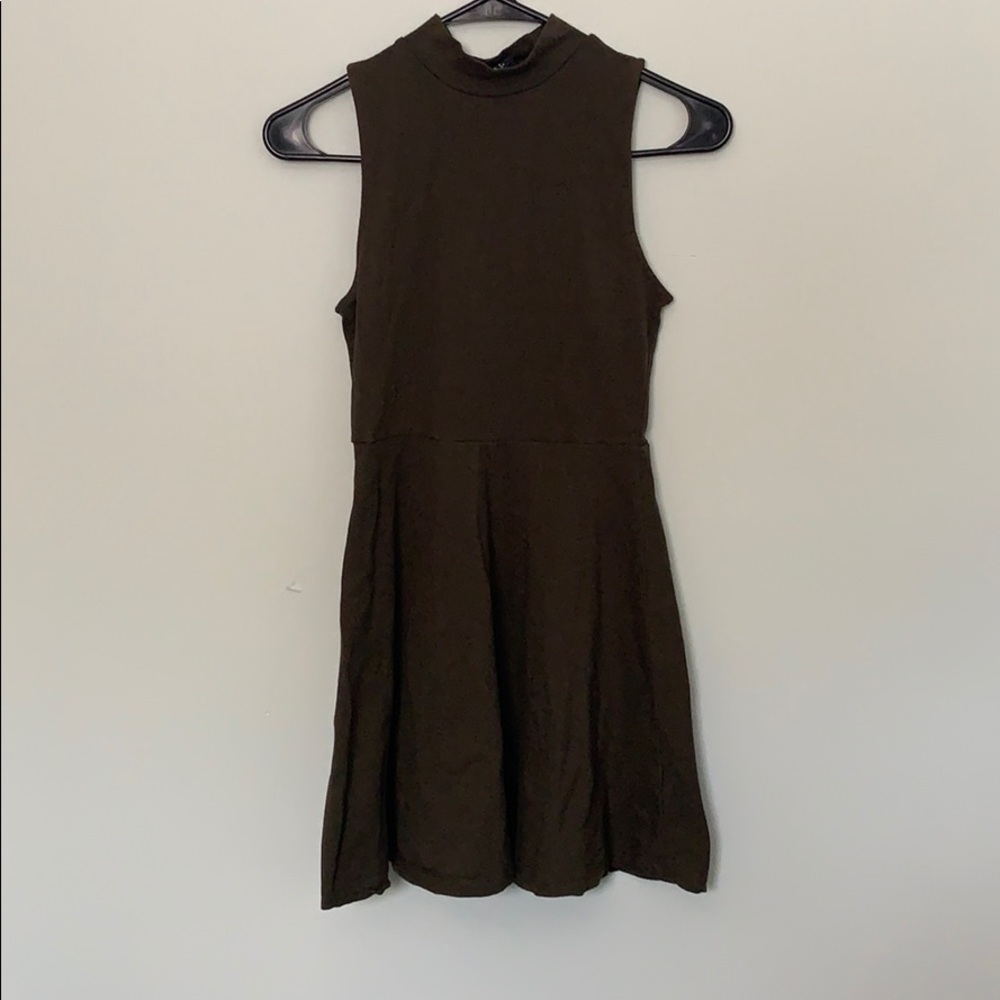 Olive green skater dress
